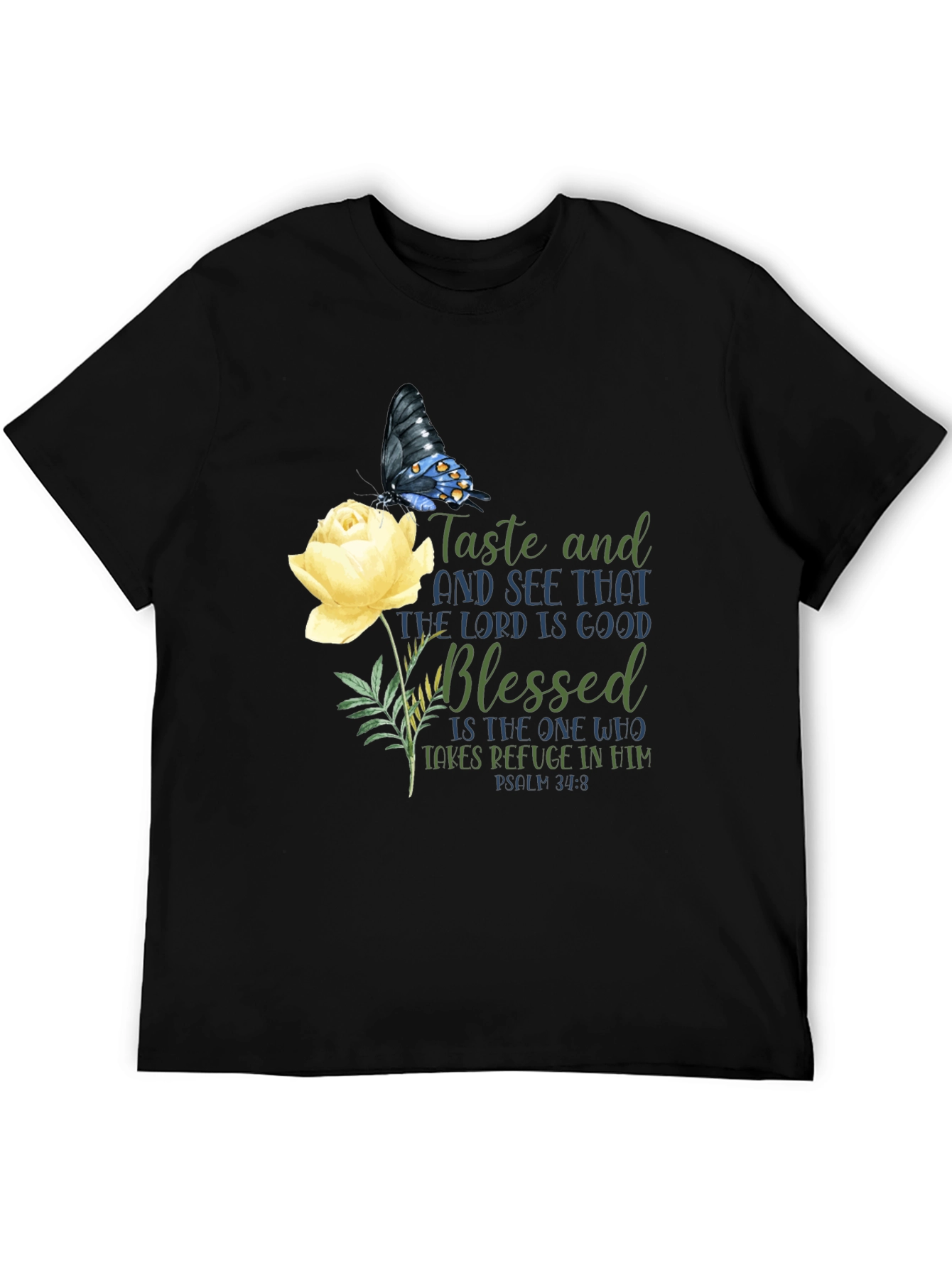 Taste and See T-Shirt - Floral Butterfly Design
