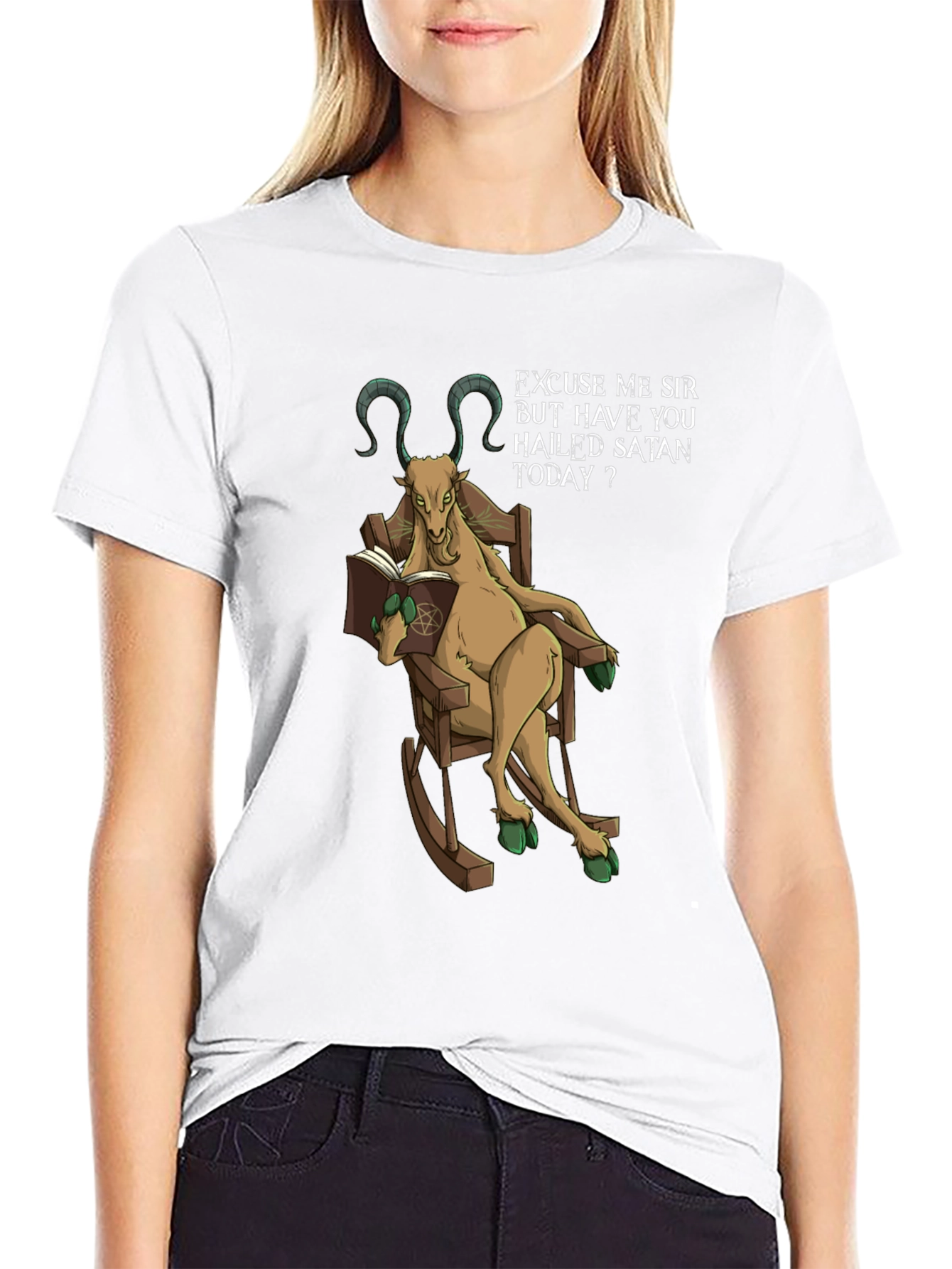 Hail Satan Funny Graphic T-Shirt