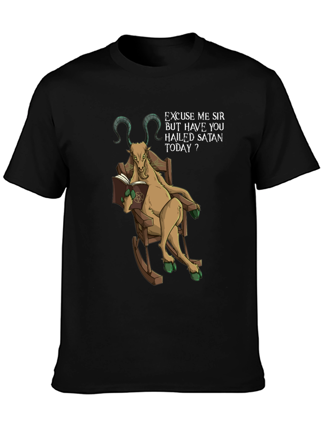 Hail Satan Funny Graphic T-Shirt