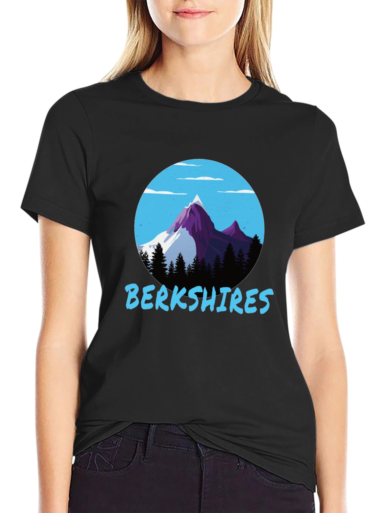 Berkshires Mountain T-Shirt - Black