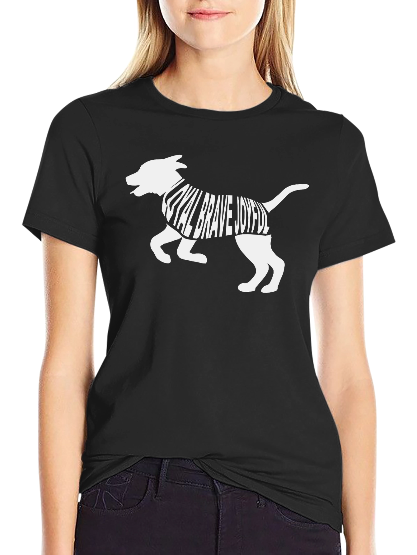Loyal Brave Joyful Dog Graphic T-Shirt