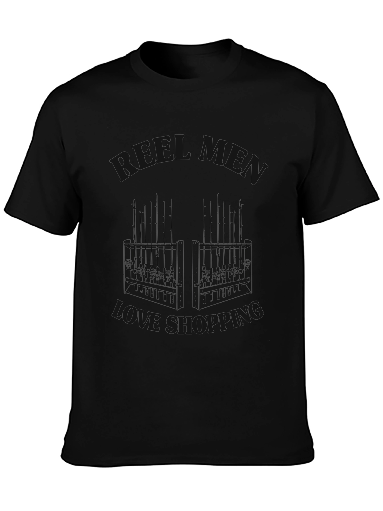 Mens Black Shopping Love Tee