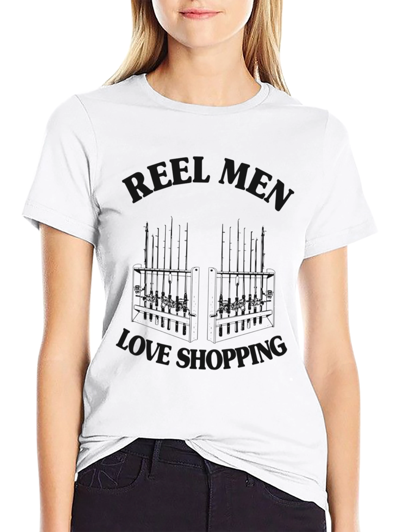 Mens Black Shopping Love Tee