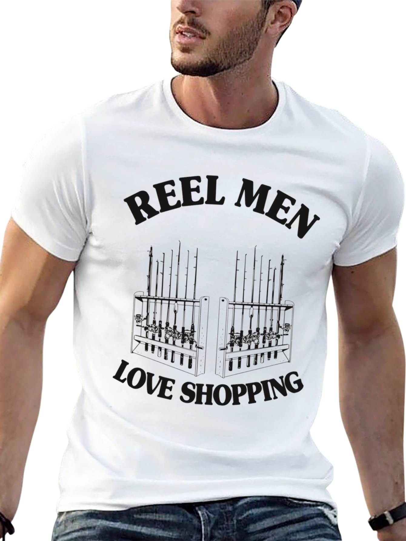 Mens Black Shopping Love Tee