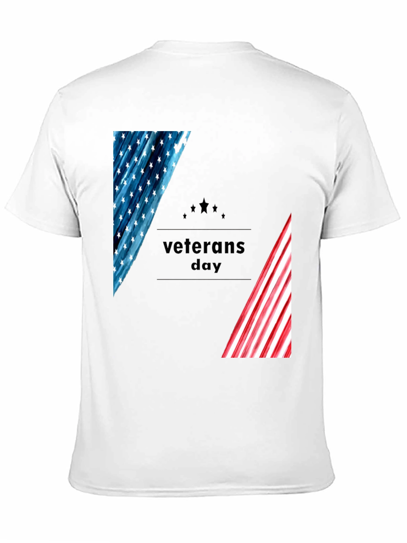 Veterans Day Graphic Tee - Patriotic American Flag Design