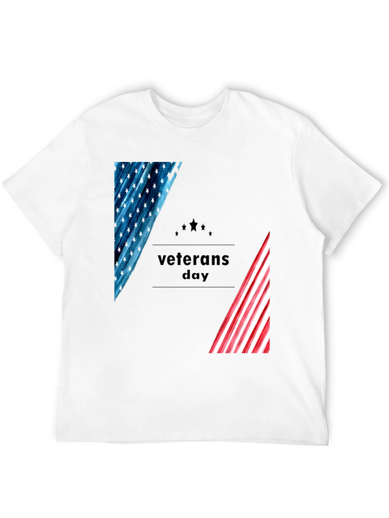 Veterans Day Graphic Tee - Patriotic American Flag Design