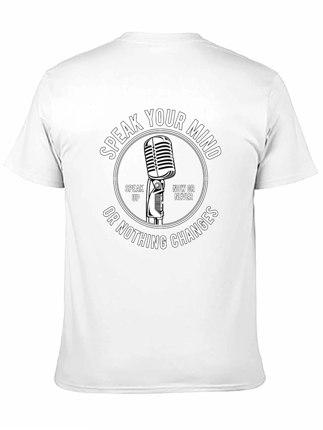 Speak Your Mind Graphic Tee - Classic Microphone Design