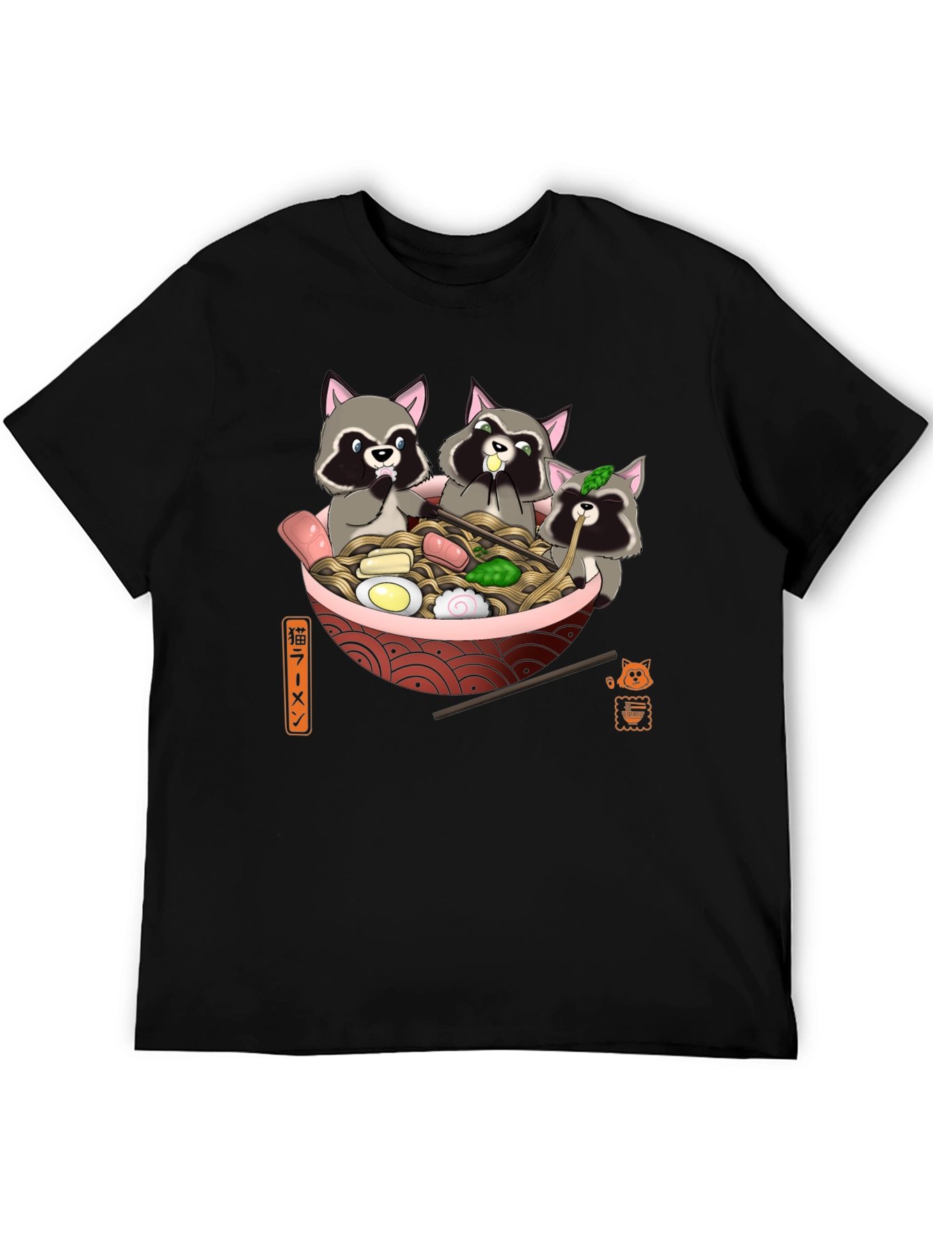 Raccoon Ramen T-Shirt - Cute Graphic Tee