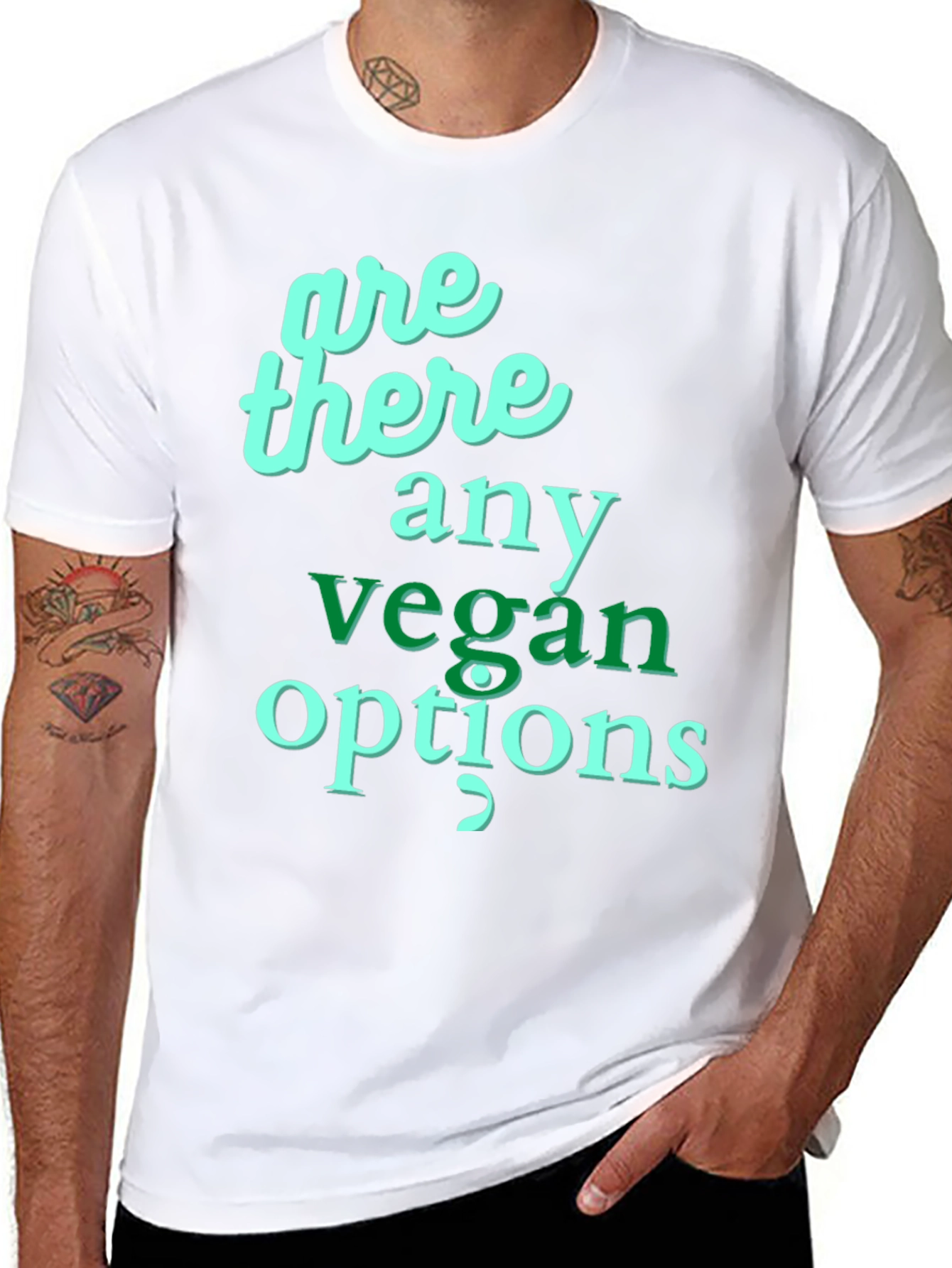 Vegan Options Graphic Tee - Unisex Crew Neck T-Shirt