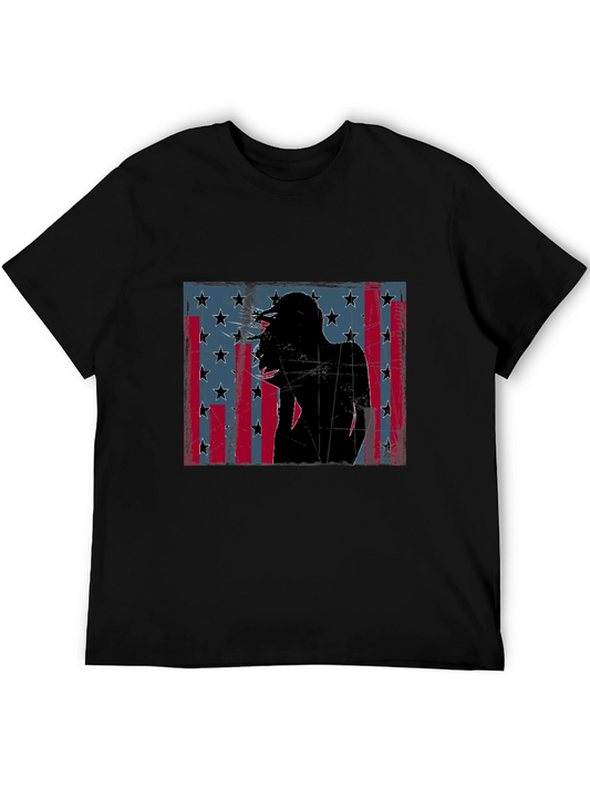 American Flag Silhouette Graphic Tee