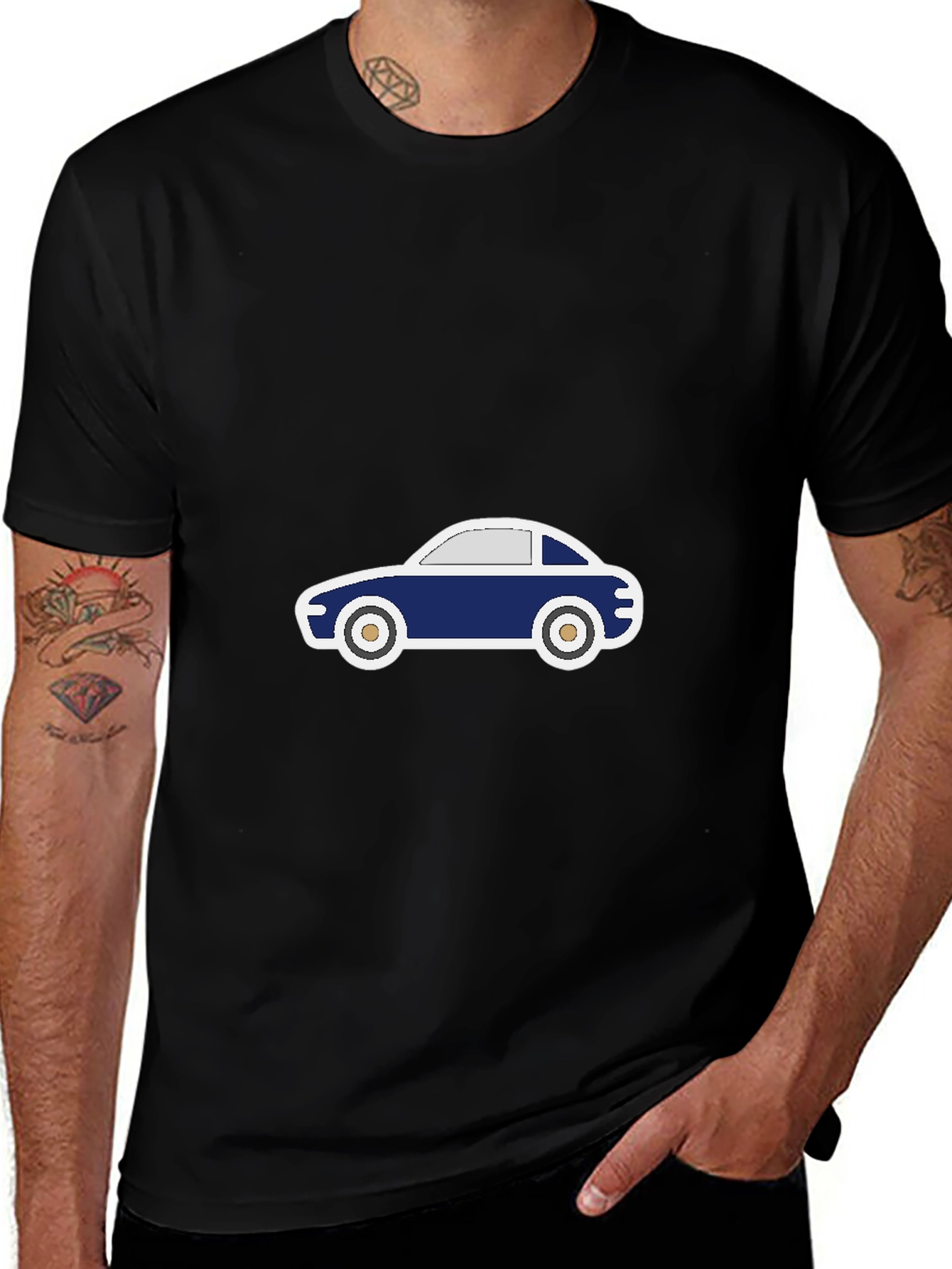 Cool Car Graphic Tee - Mens Black T-Shirt