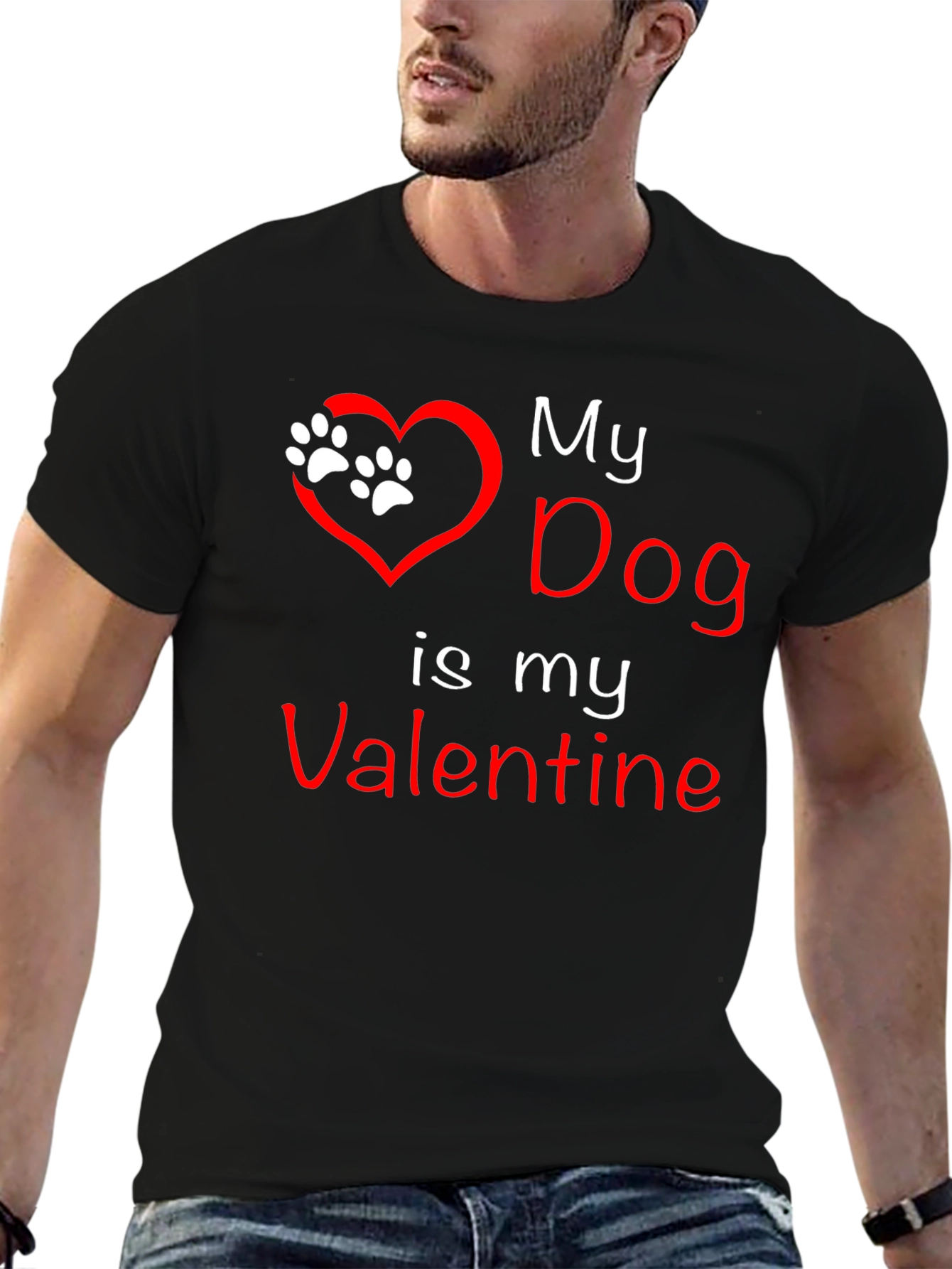 My Dog is My Valentine T-Shirt Pet Lover Tee