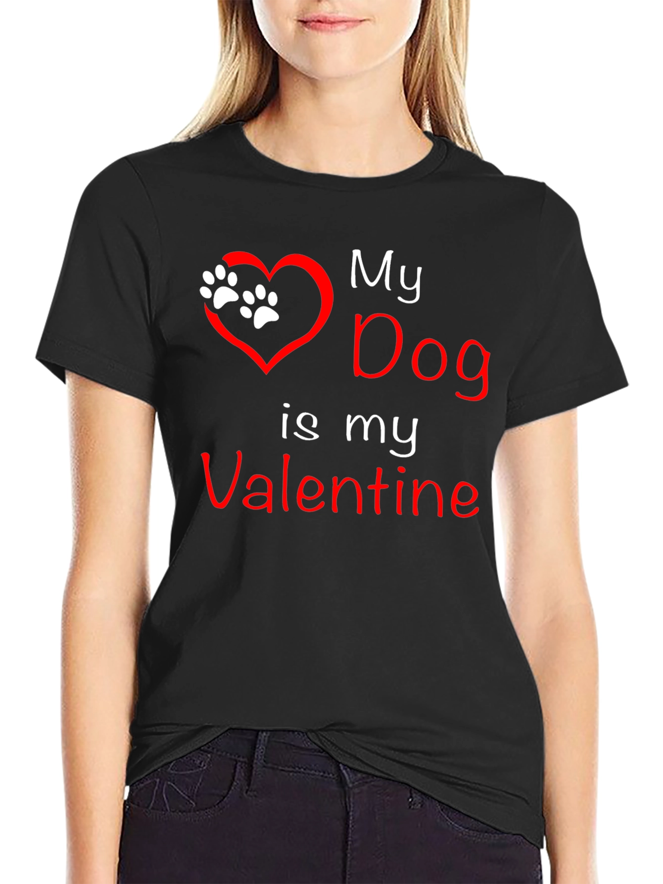 My Dog is My Valentine T-Shirt Pet Lover Tee