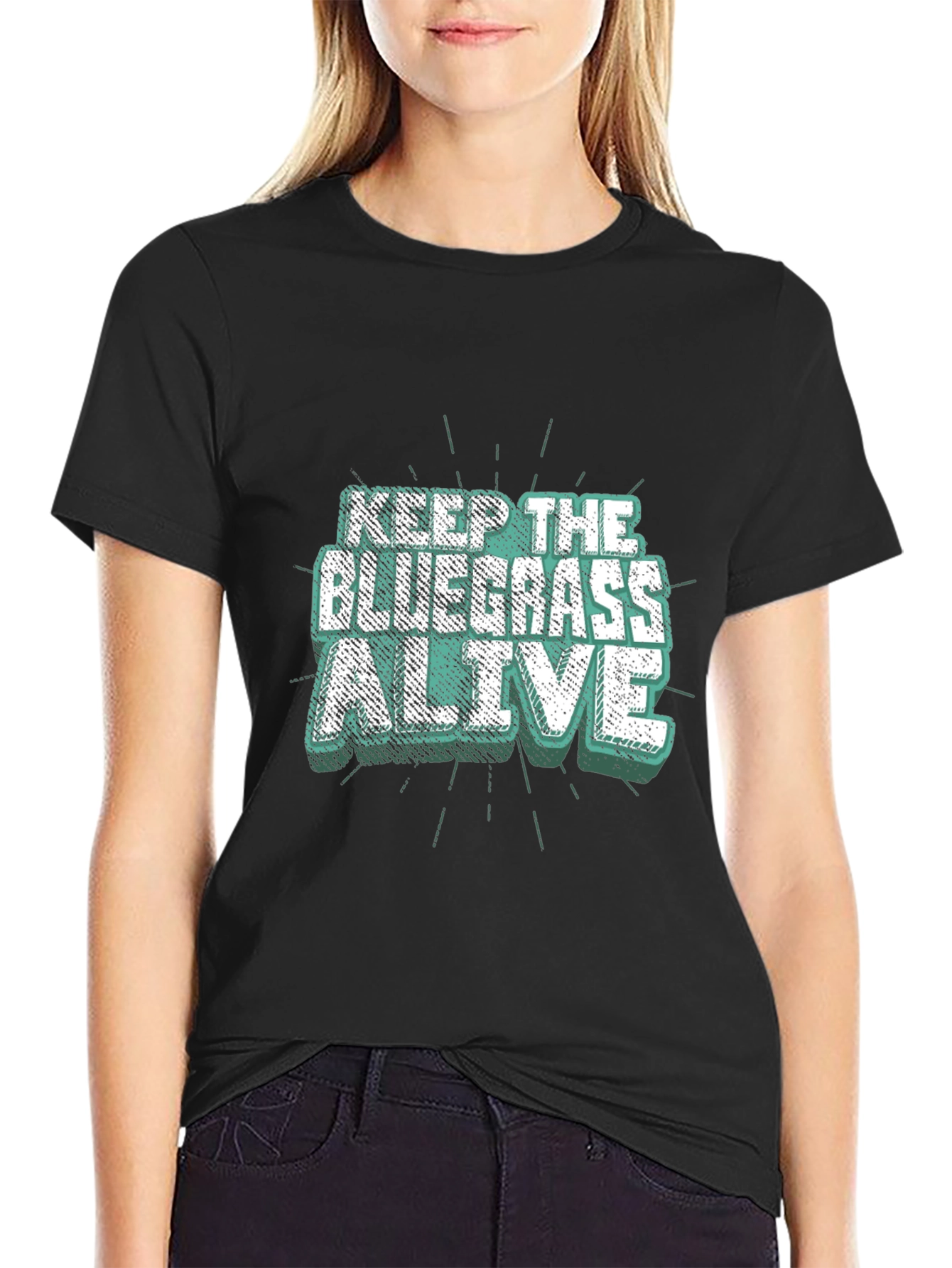 Keep The Bluegrass Alive Black T-Shirt