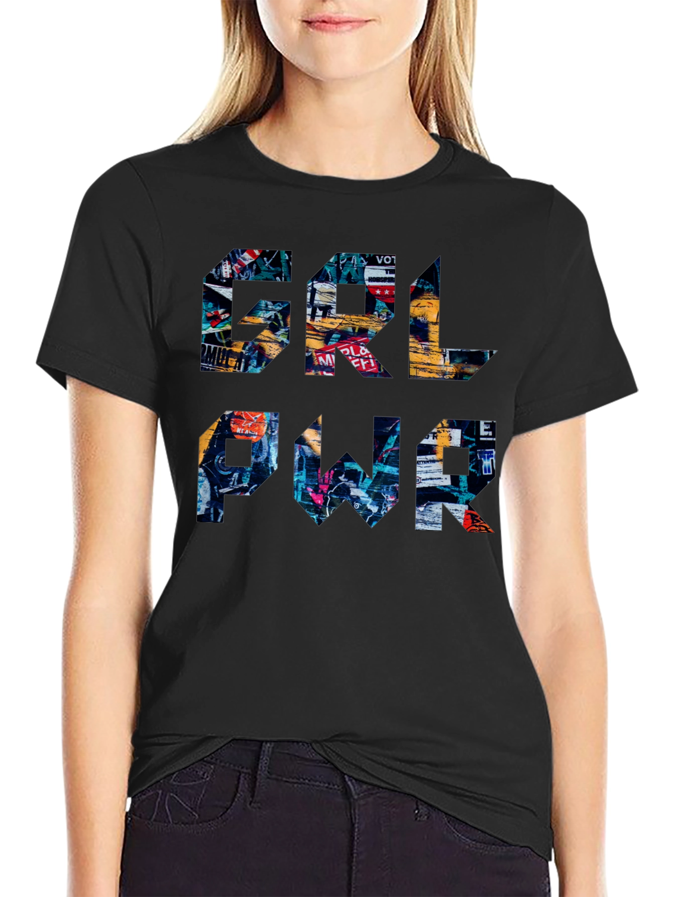 GRL PWR Graphic Print T-Shirt