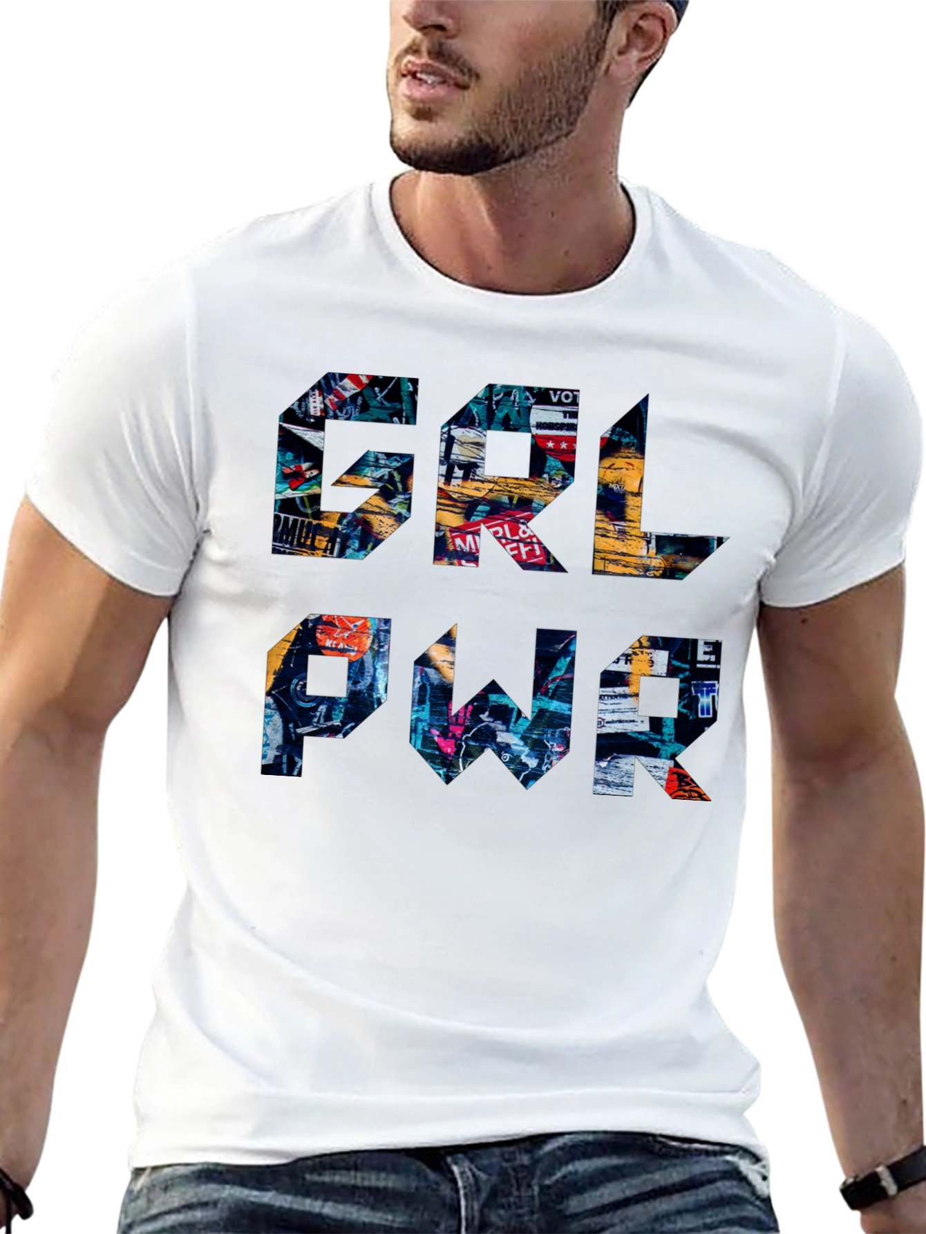 GRL PWR Graphic Print T-Shirt