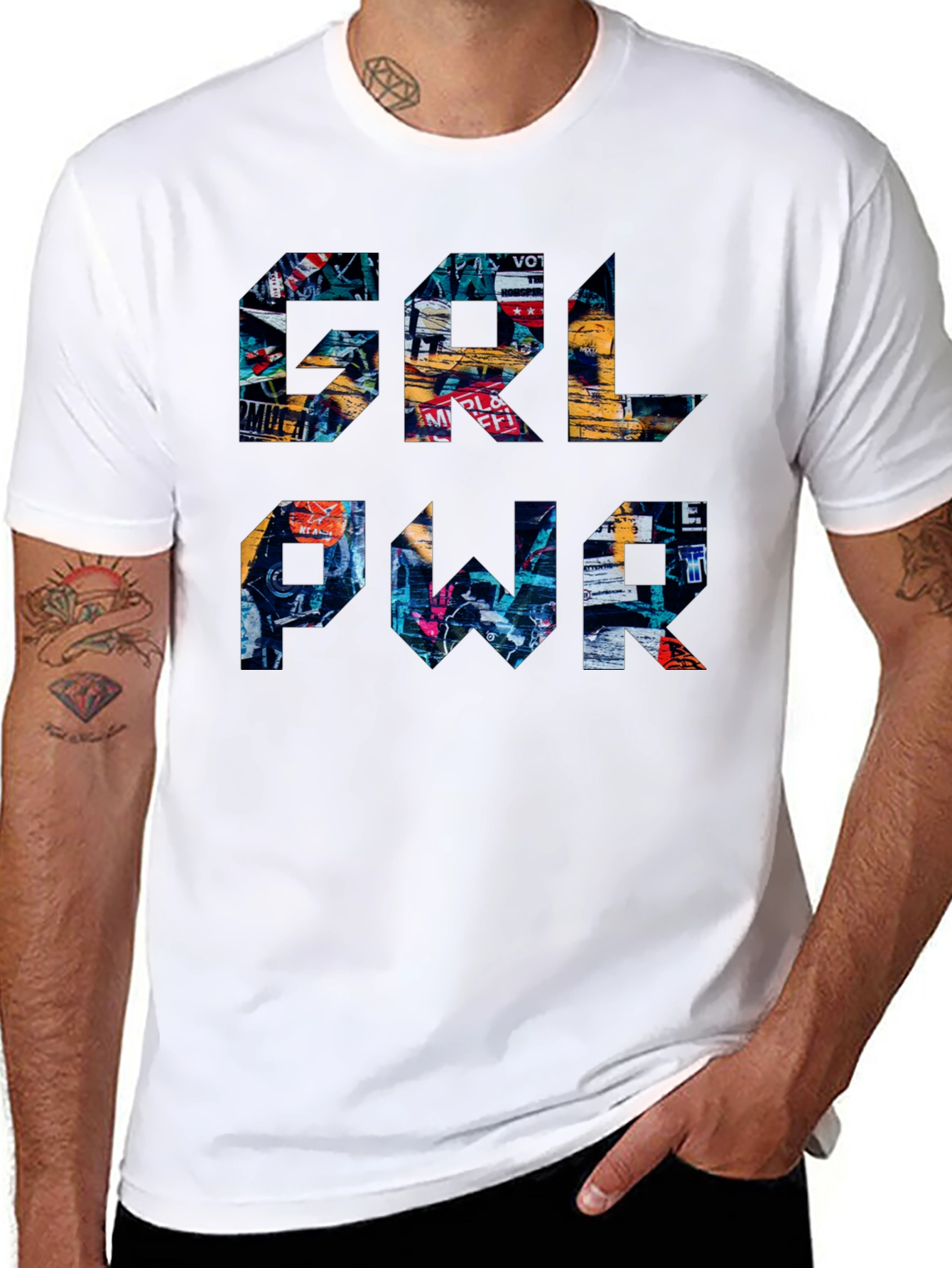 GRL PWR Graphic Print T-Shirt