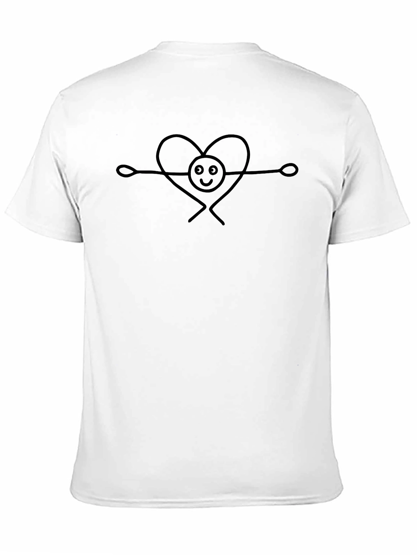 Heart Embrace Graphic T-Shirt - Casual Black Tee