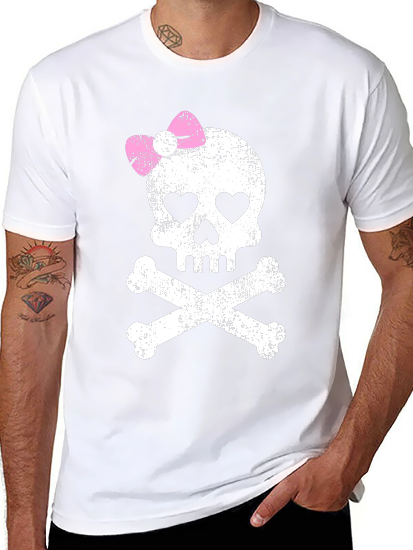 Skull & Crossbones Graphic Tee - Rocker Style