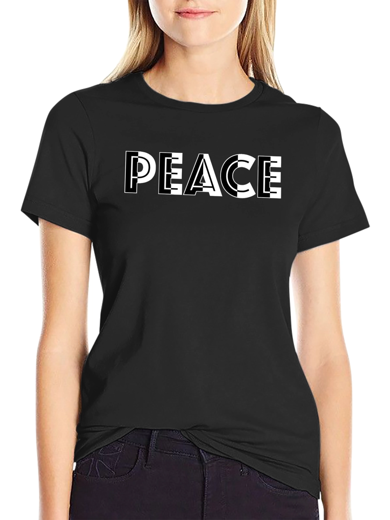 Peace Graphic T-Shirt - Black