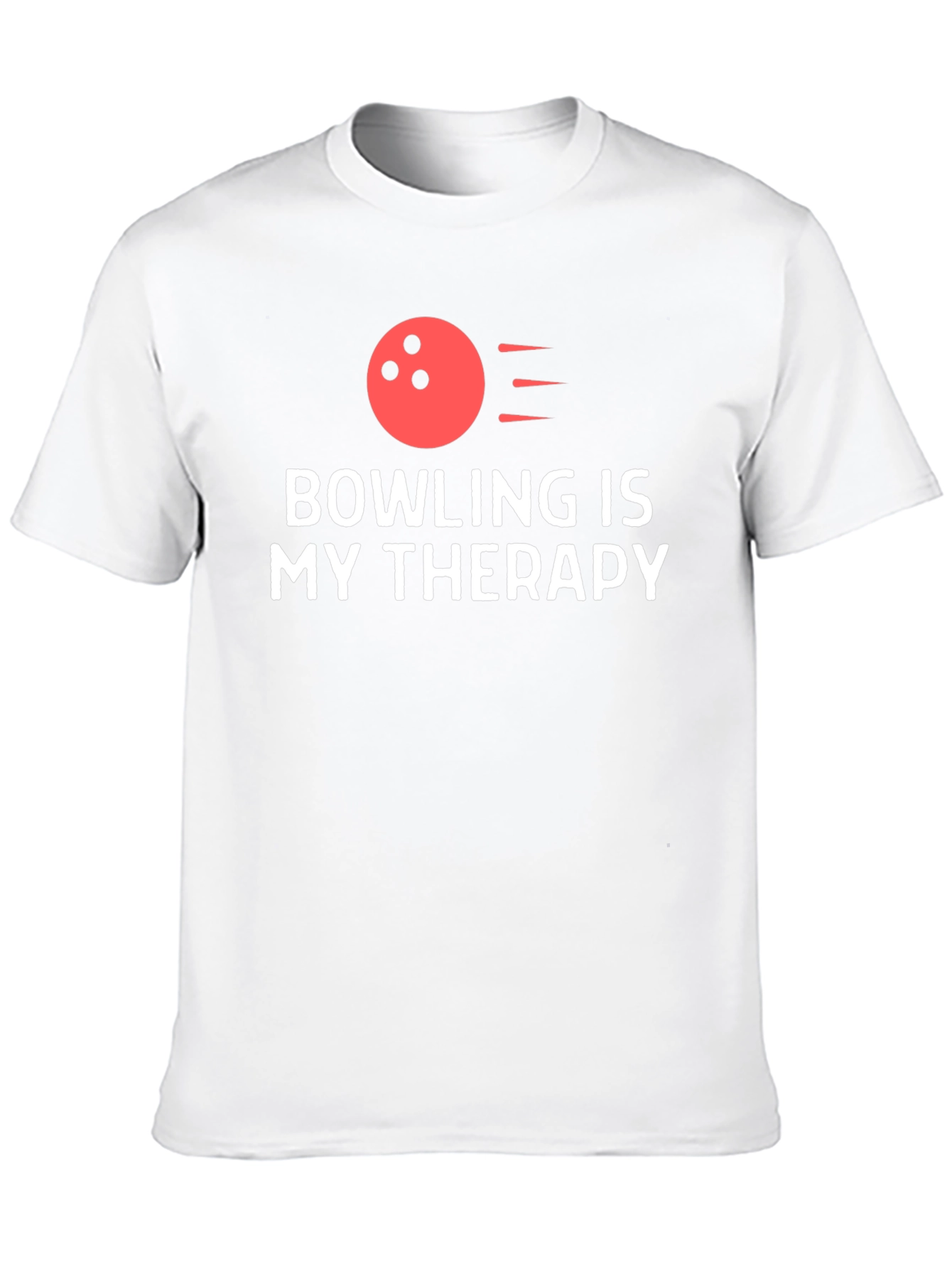 Bowling is My Therapy T-Shirt - Black Tee