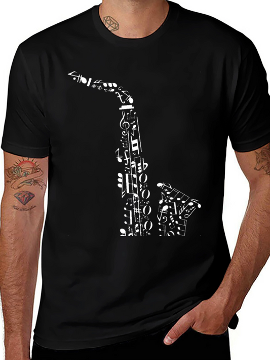 Music Notes Saxophone T-Shirt