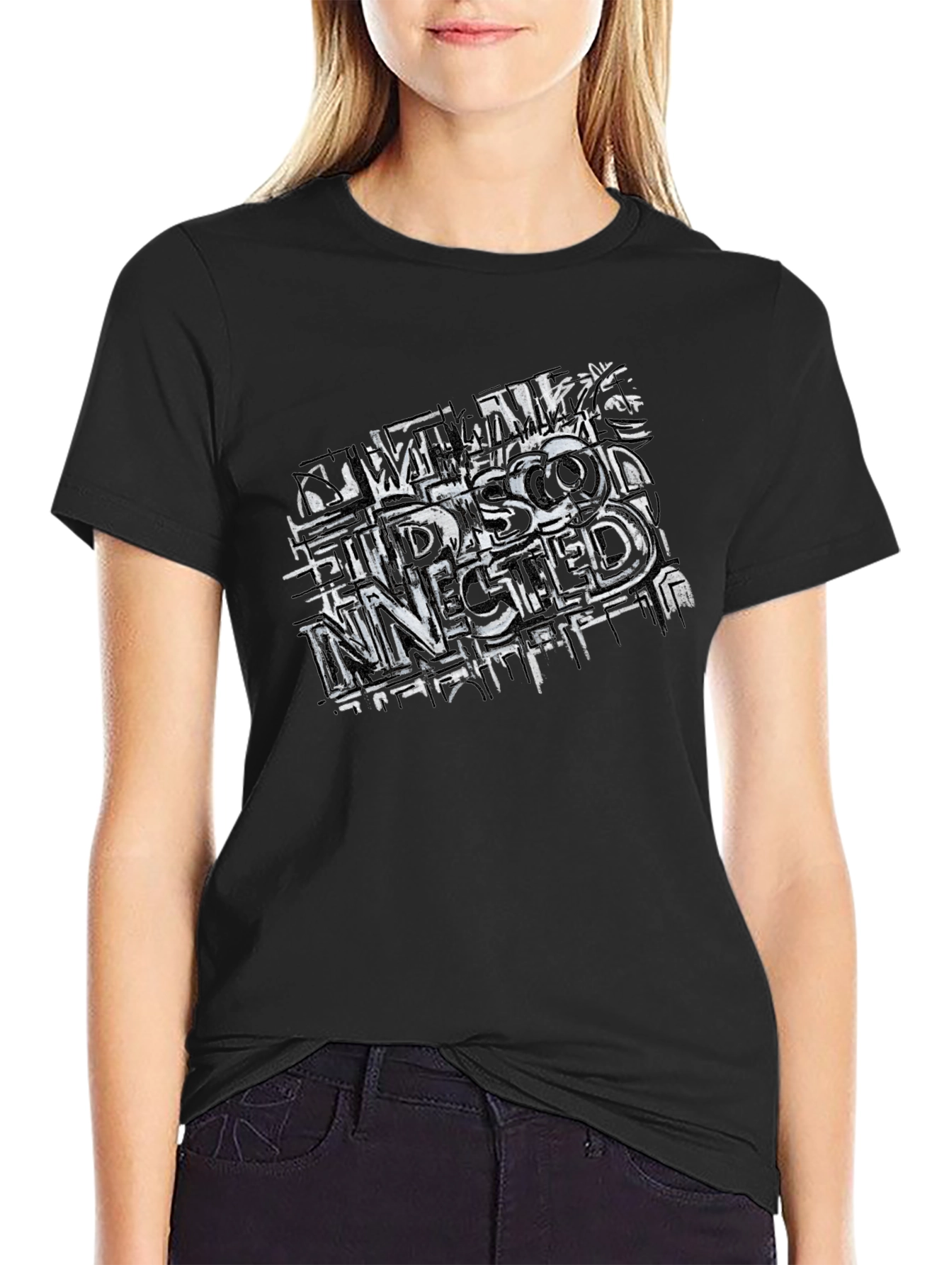 Edgy Graphic Tee - Disconnected Design