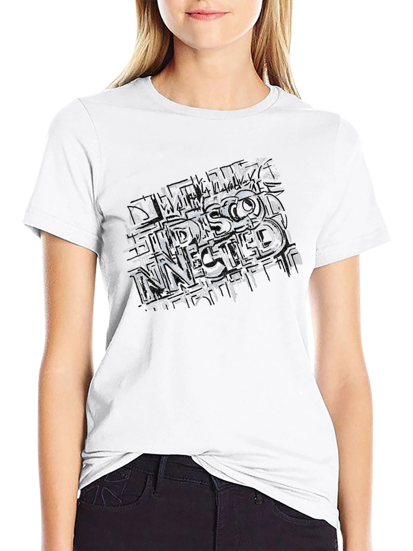 Edgy Graphic Tee - Disconnected Design