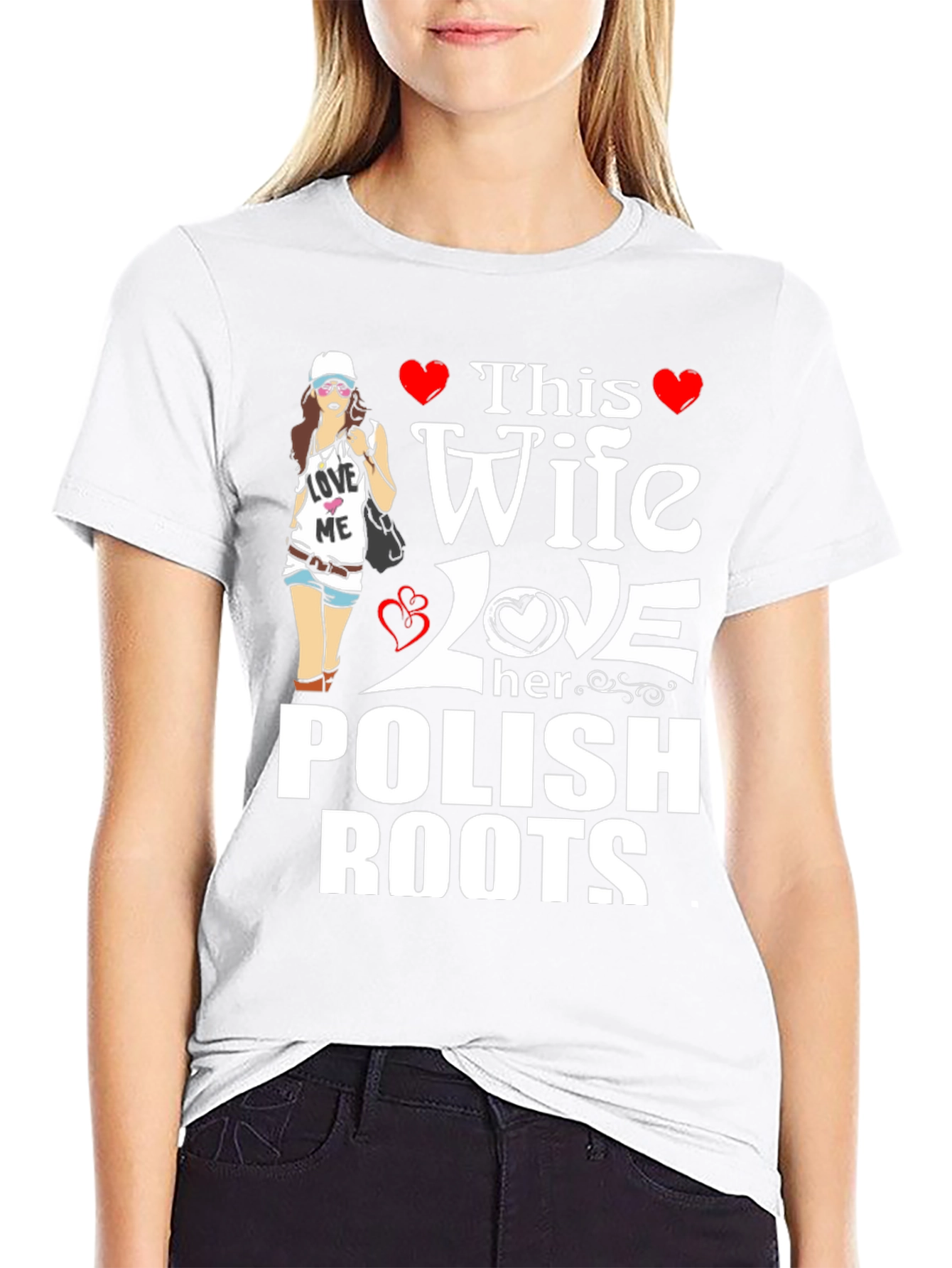 Polish Roots Wife Graphic T-Shirt