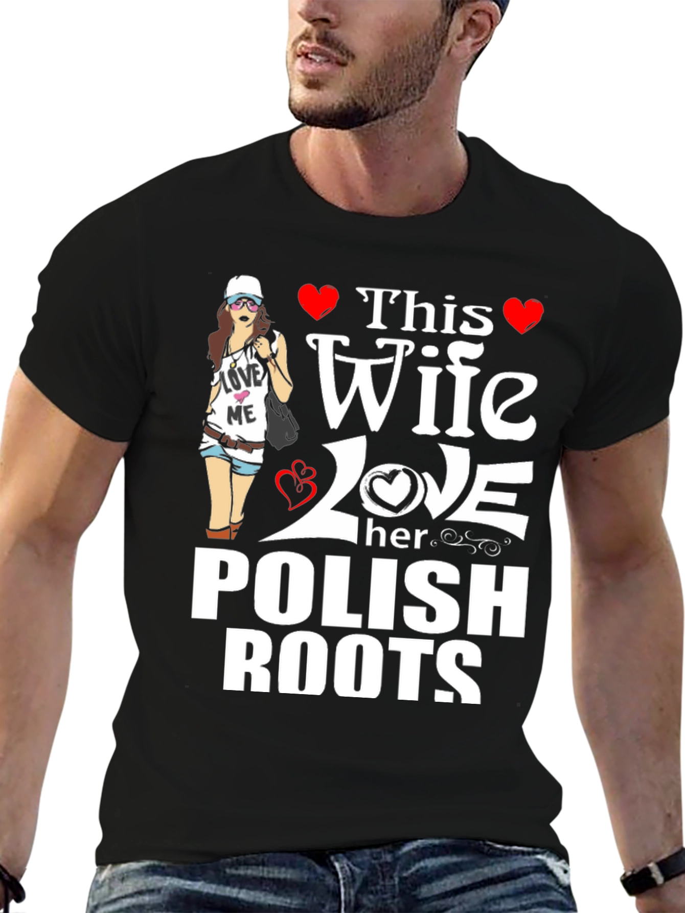 Polish Roots Wife Graphic T-Shirt