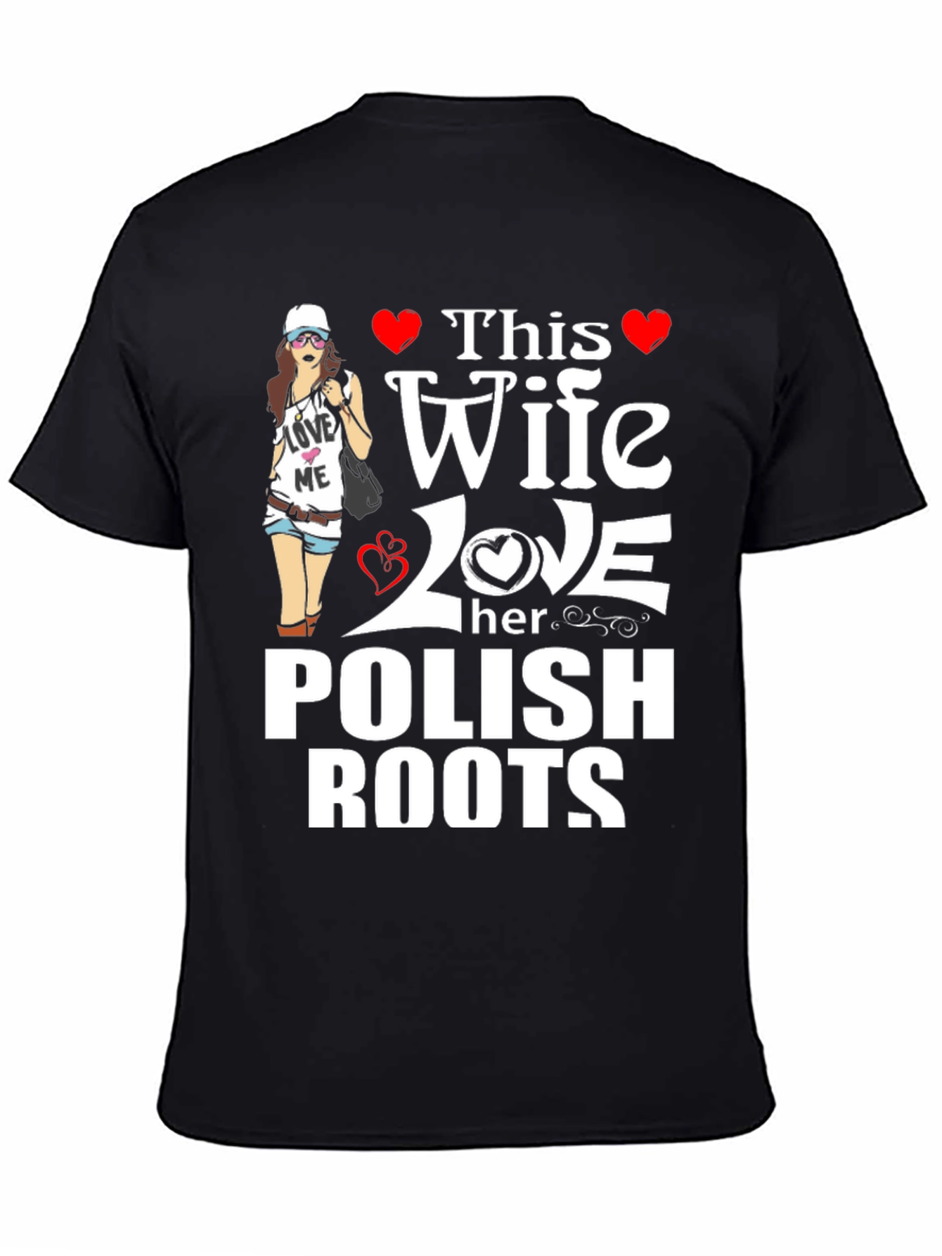Polish Roots Wife Graphic T-Shirt