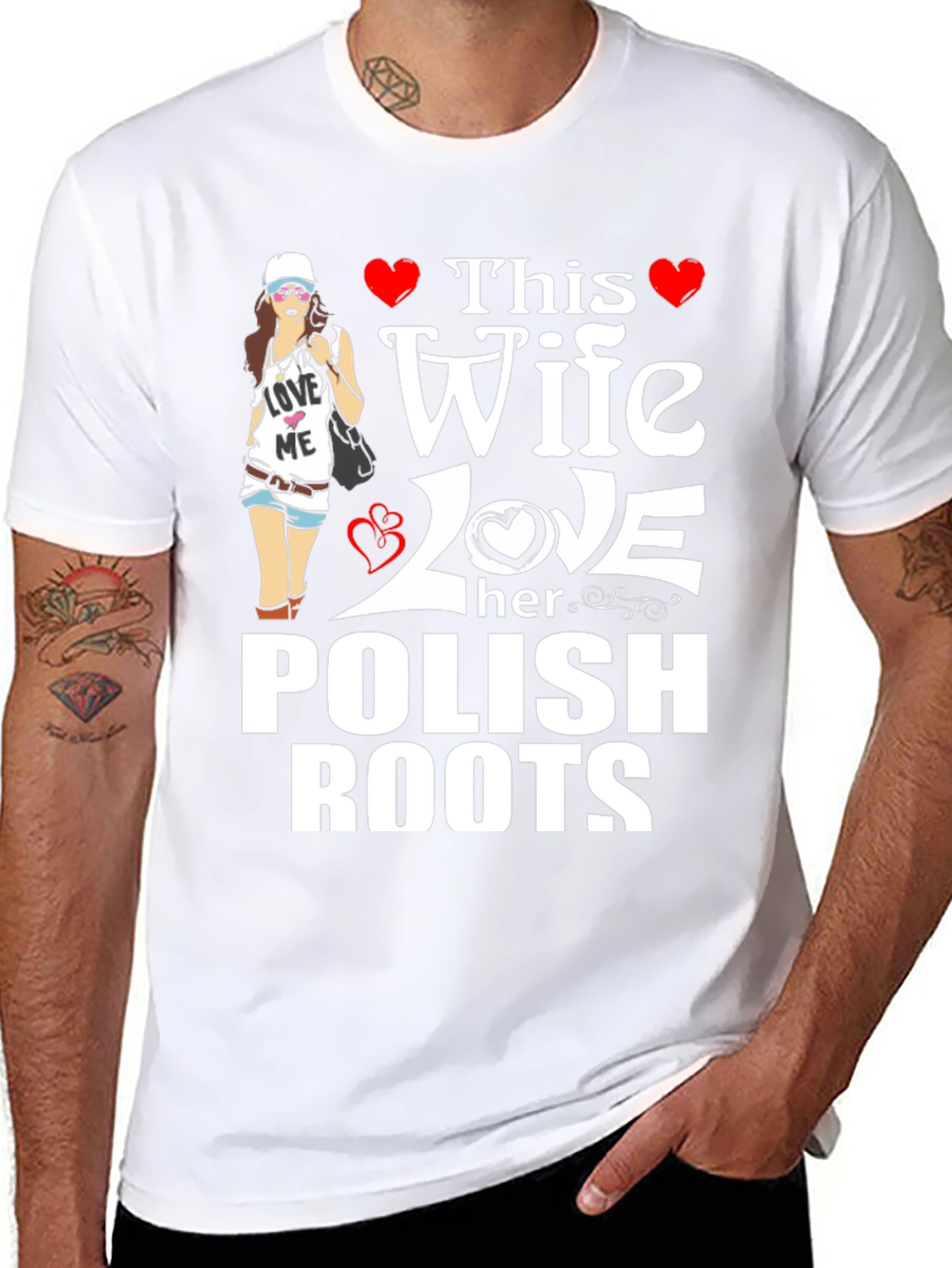 Polish Roots Wife Graphic T-Shirt