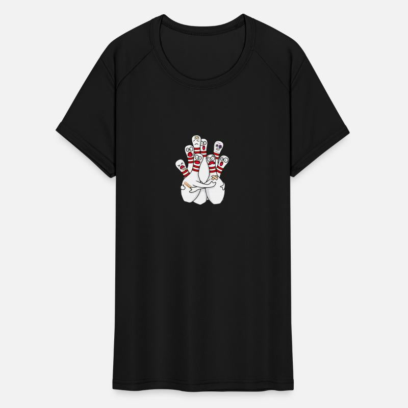 Cartoon Bowling Scared Bowling Pins