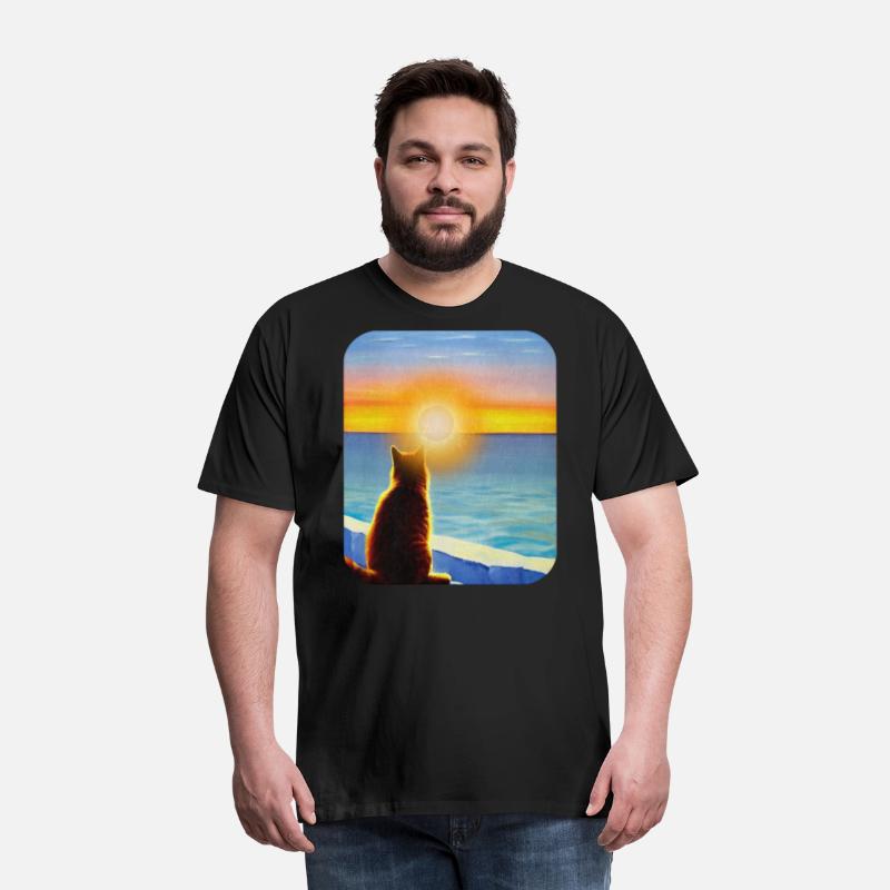 Cat watching sunset Classic T-Shirt