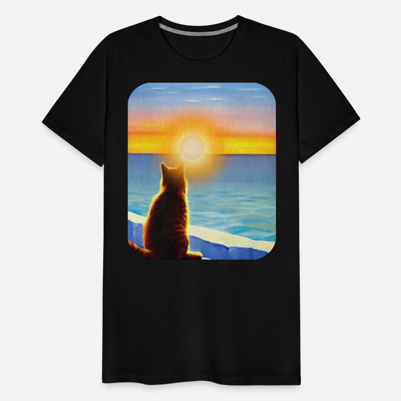 Cat watching sunset Classic T-Shirt
