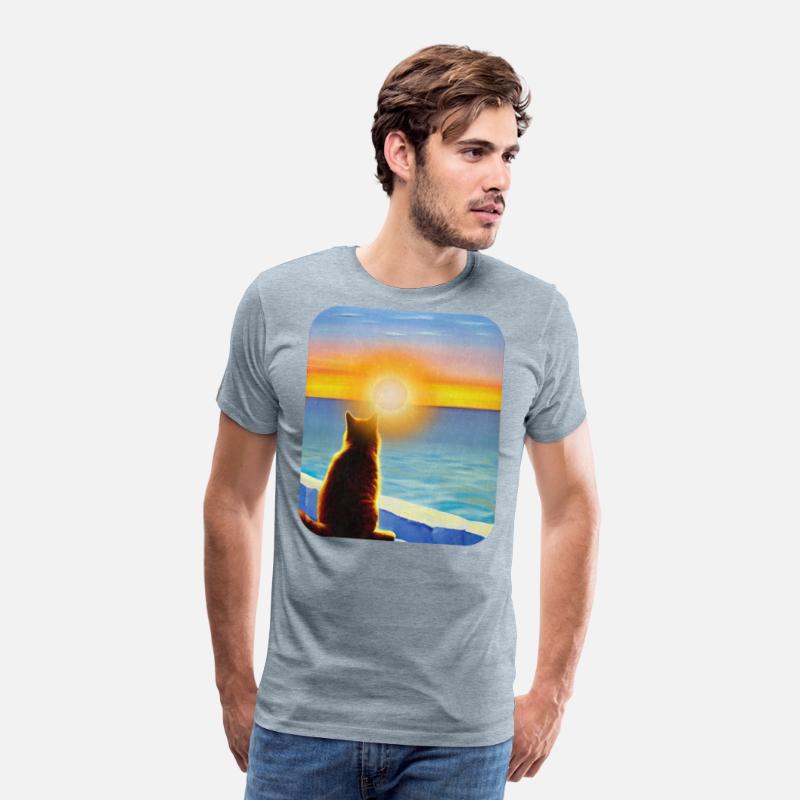 Cat watching sunset Classic T-Shirt