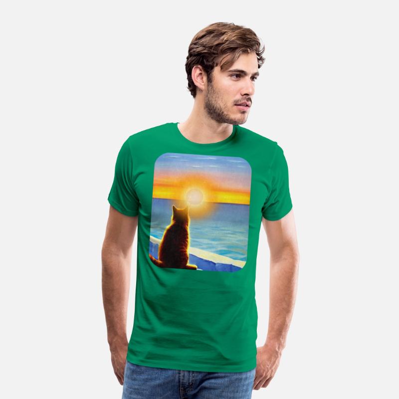 Cat watching sunset Classic T-Shirt