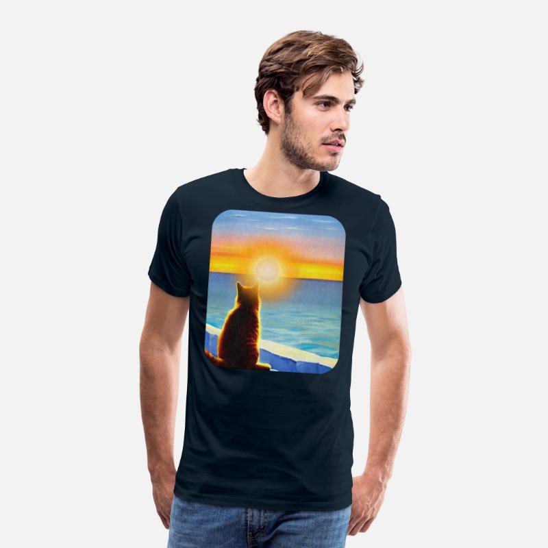 Cat watching sunset Classic T-Shirt