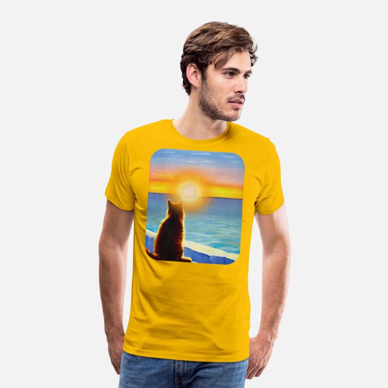 Cat watching sunset Classic T-Shirt