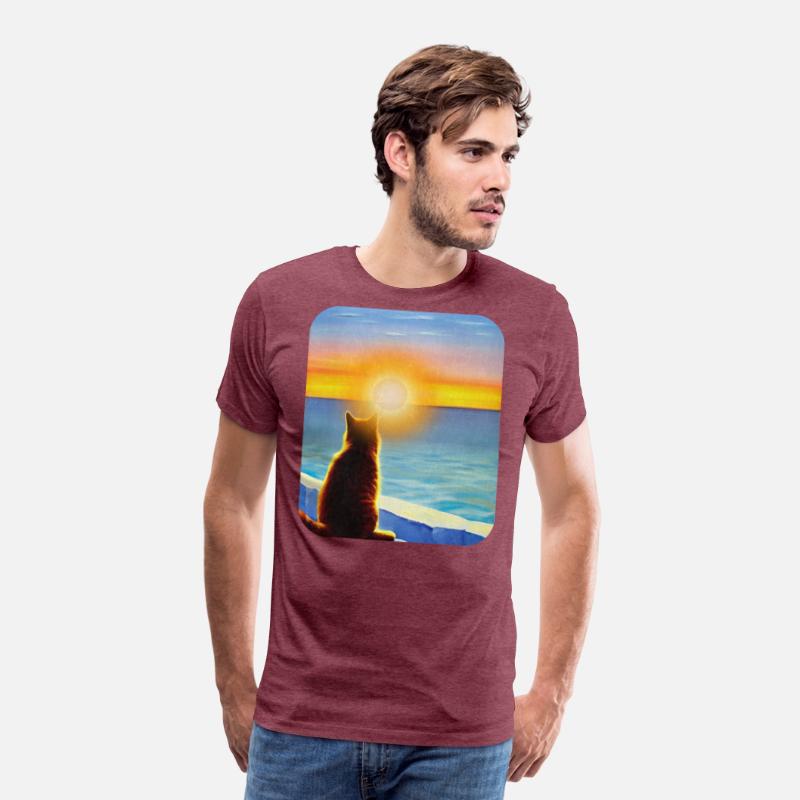 Cat watching sunset Classic T-Shirt