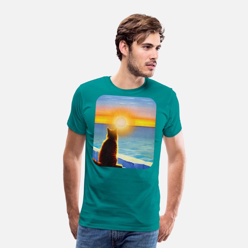 Cat watching sunset Classic T-Shirt