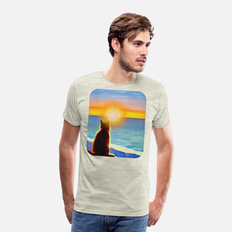 Cat watching sunset Classic T-Shirt