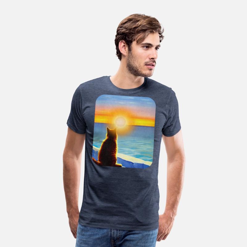Cat watching sunset Classic T-Shirt