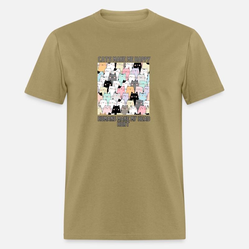 Cats Make Me Happy Humans Make My Head Hurt Funny