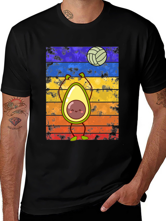 Avocado Volleyball Retro T-Shirt
