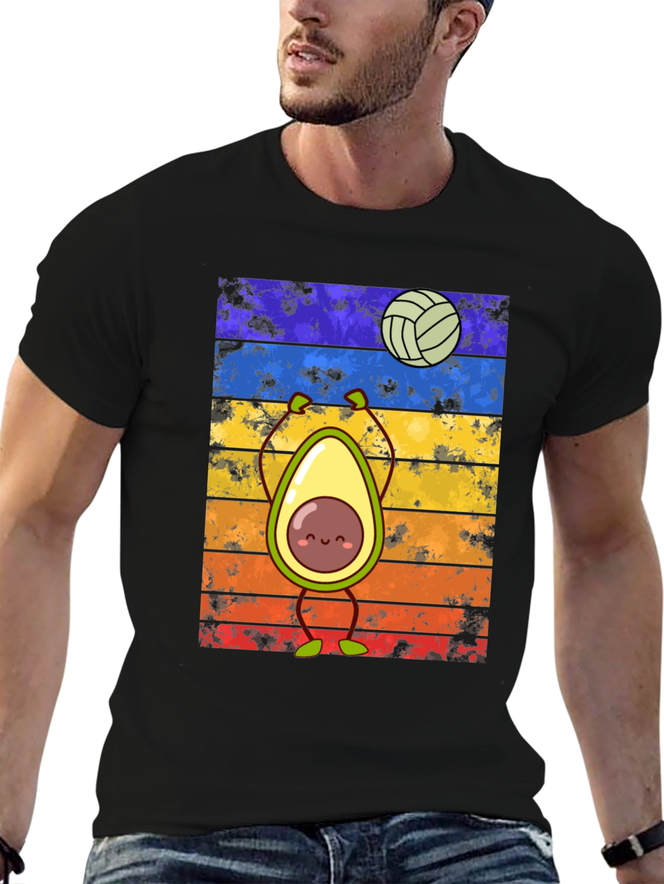 Avocado Volleyball Retro T-Shirt