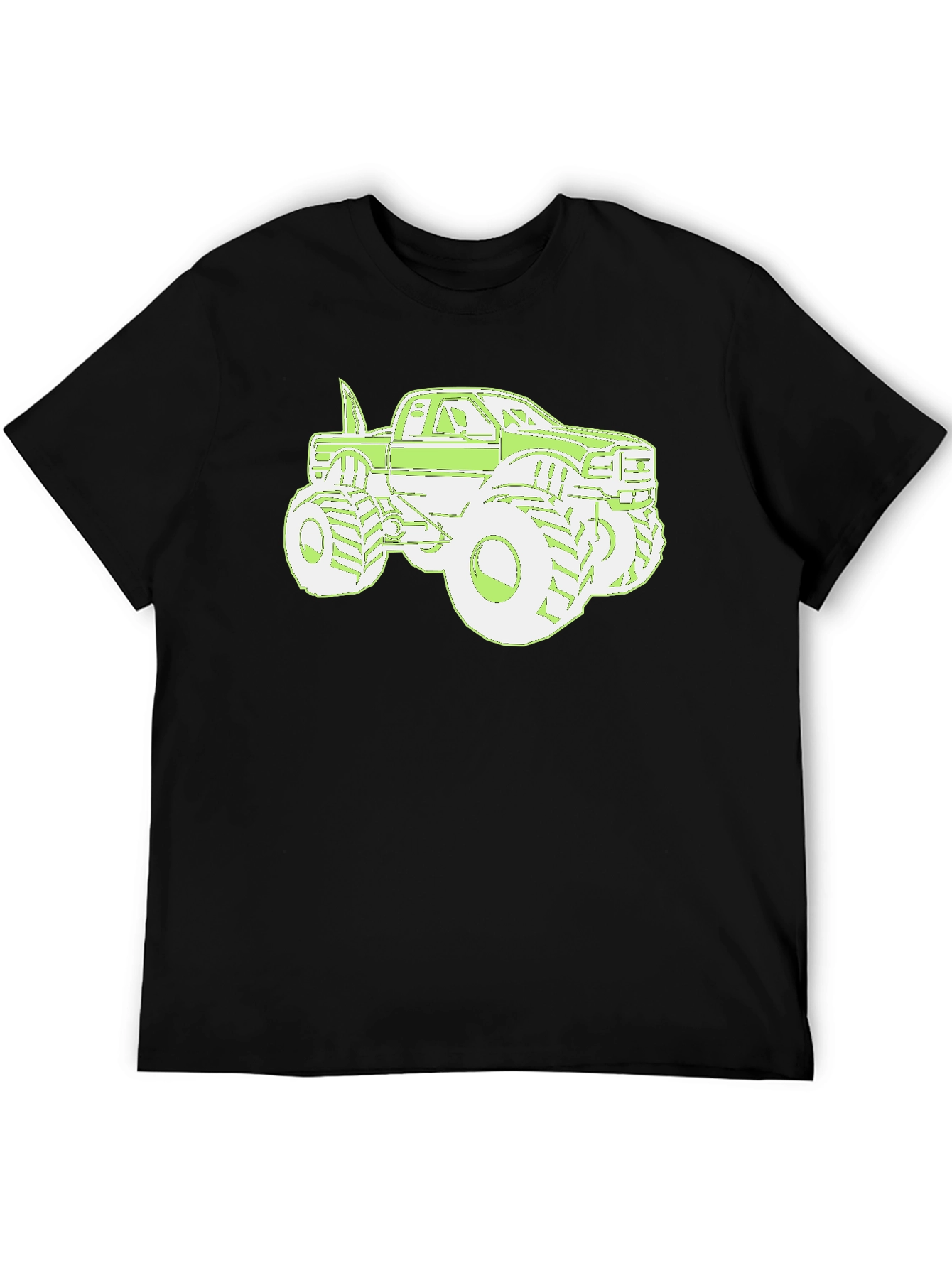Monster Truck Graphic Tee - Cool Mens Black T-Shirt