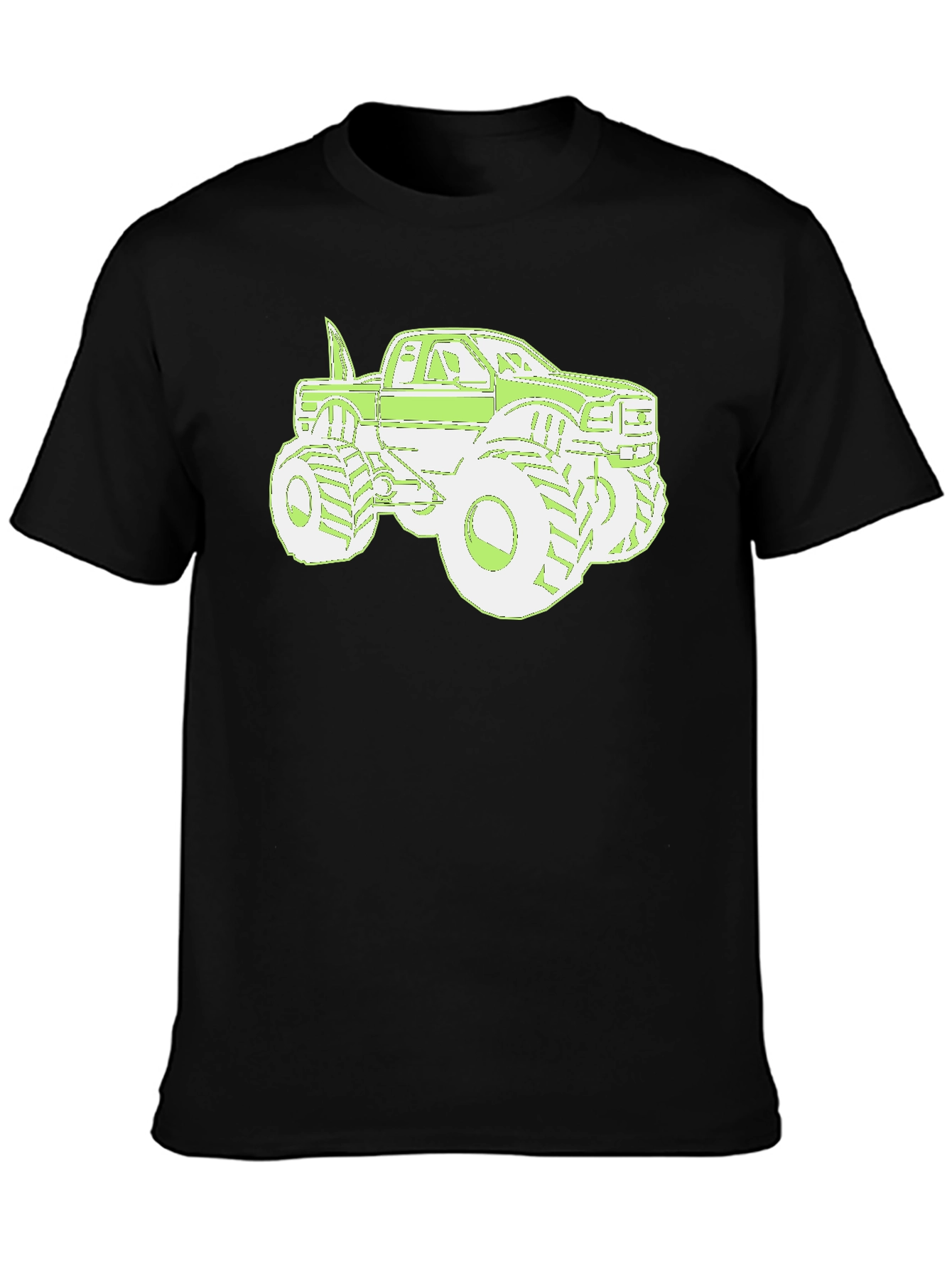Monster Truck Graphic Tee - Cool Mens Black T-Shirt