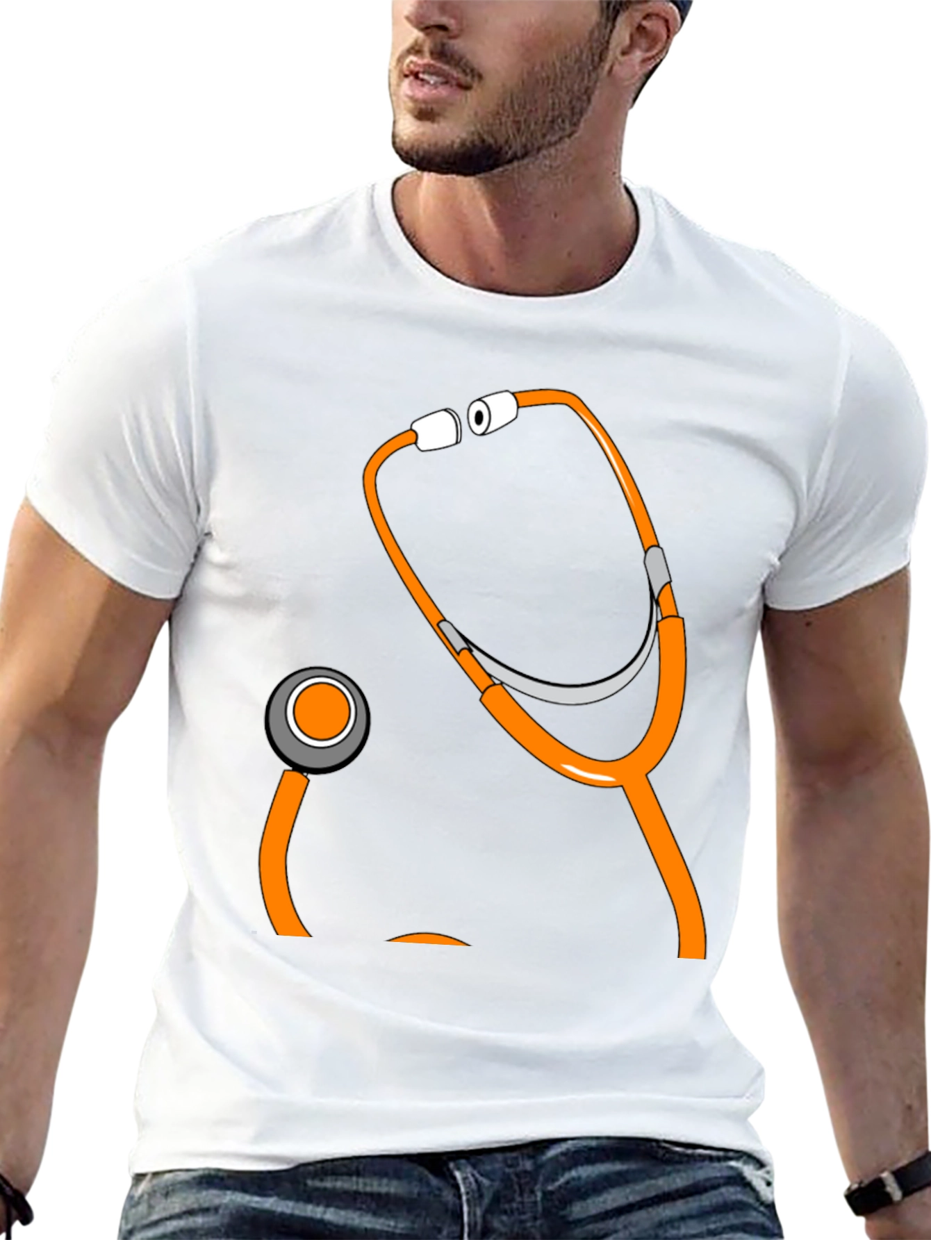 Novelty Stethoscope Graphic Tee - Medical Humor Apparel