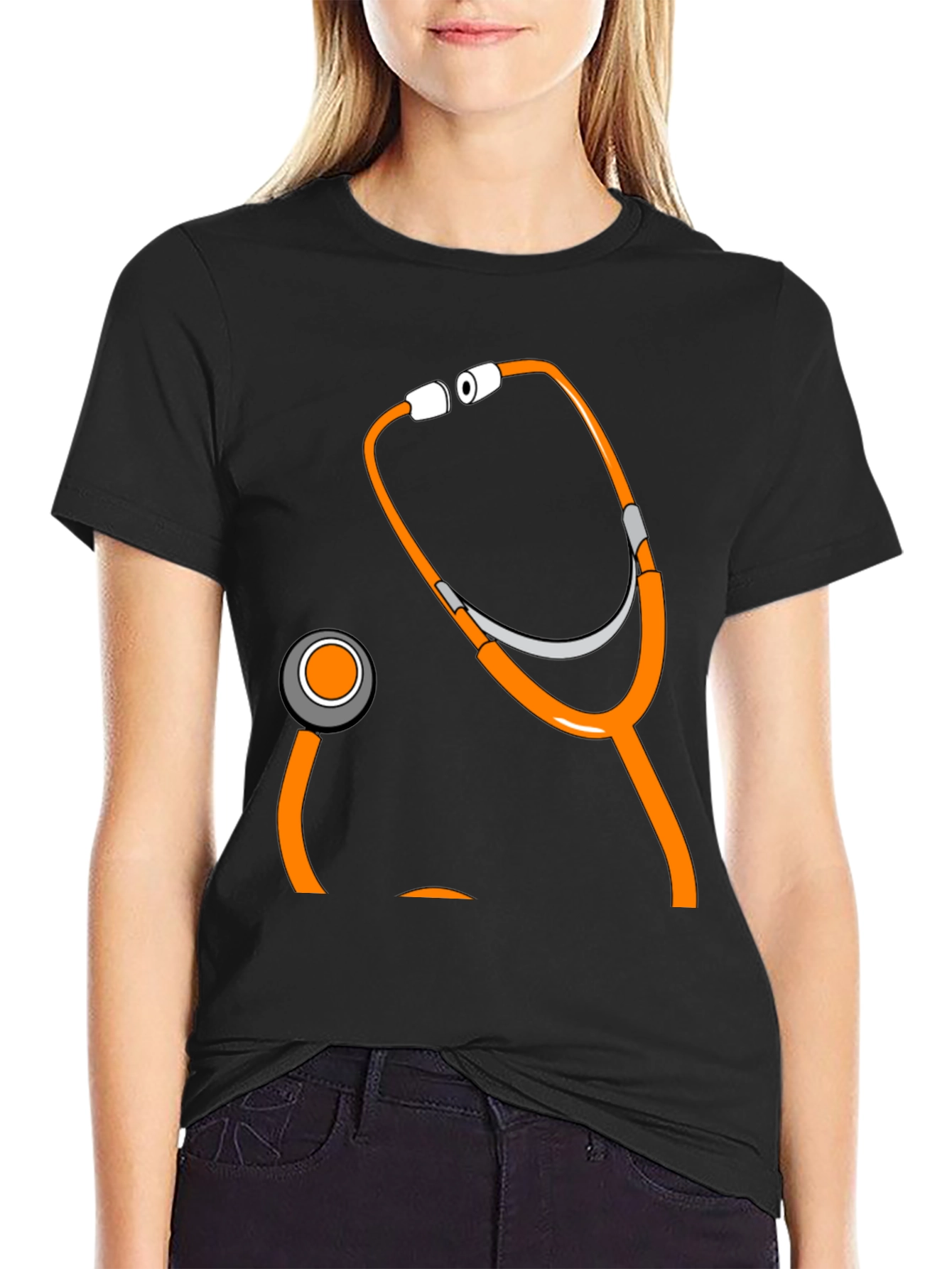 Novelty Stethoscope Graphic Tee - Medical Humor Apparel